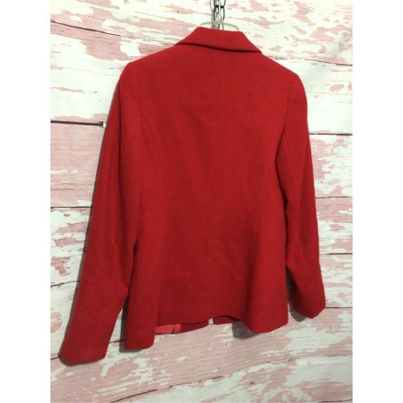 Scappini Italy Red Jacket / Coat Lined Size 38 ~ Excellent - Picture 6 of 16